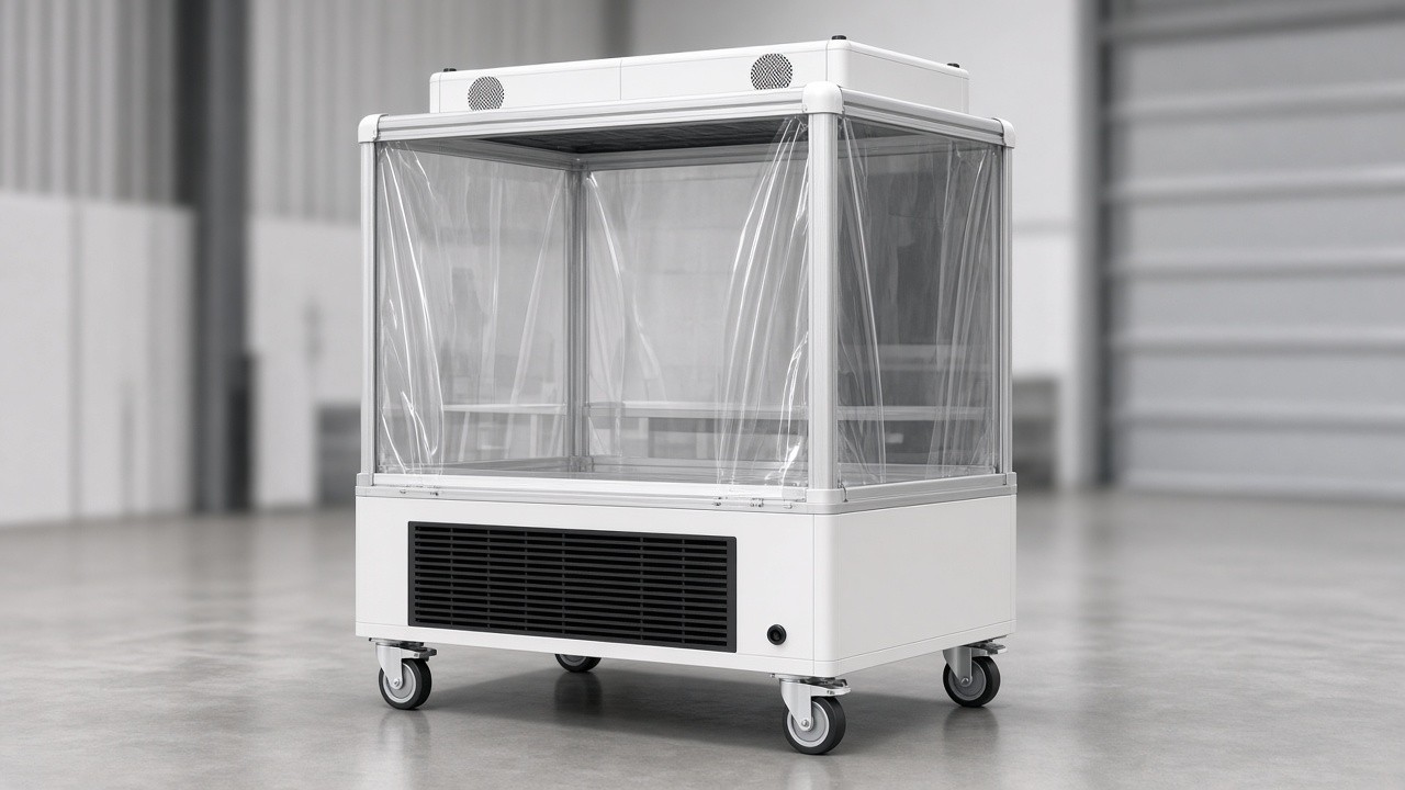 Mobile clean unit for controlled manufacturing workspaces