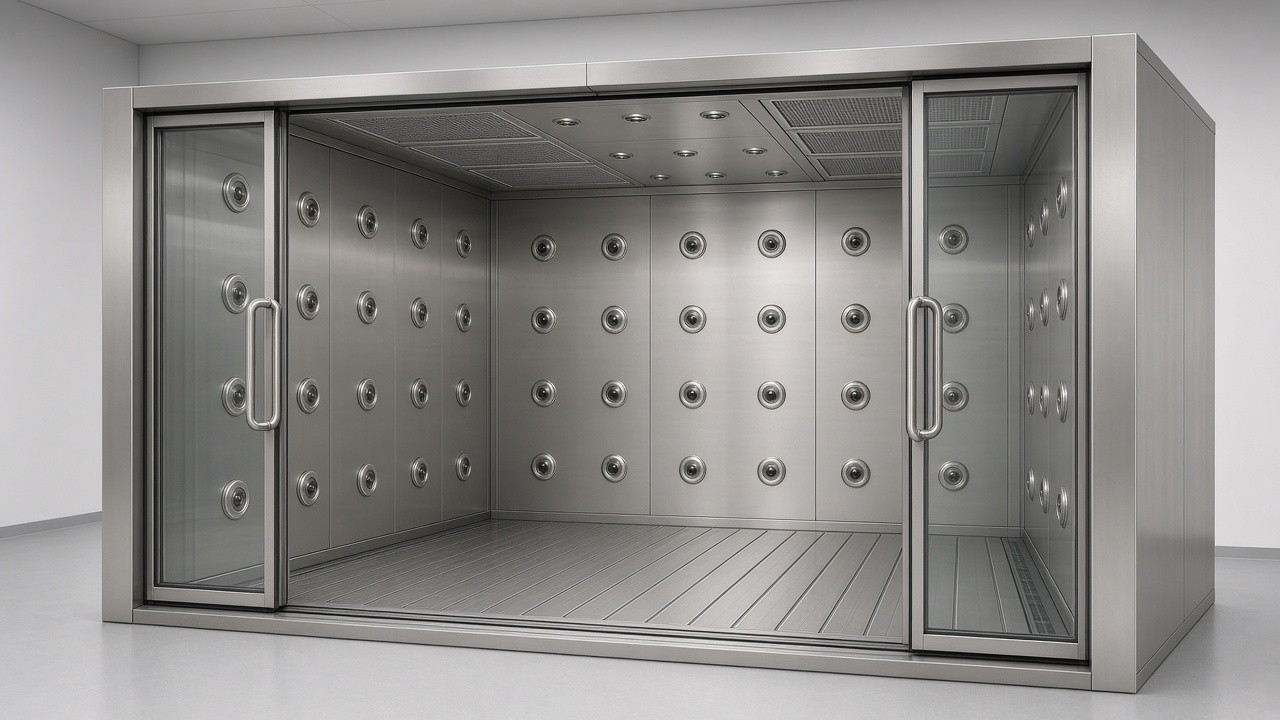 Multi-Person Air Showers | Custom Cleanroom Entry Systems for Factories