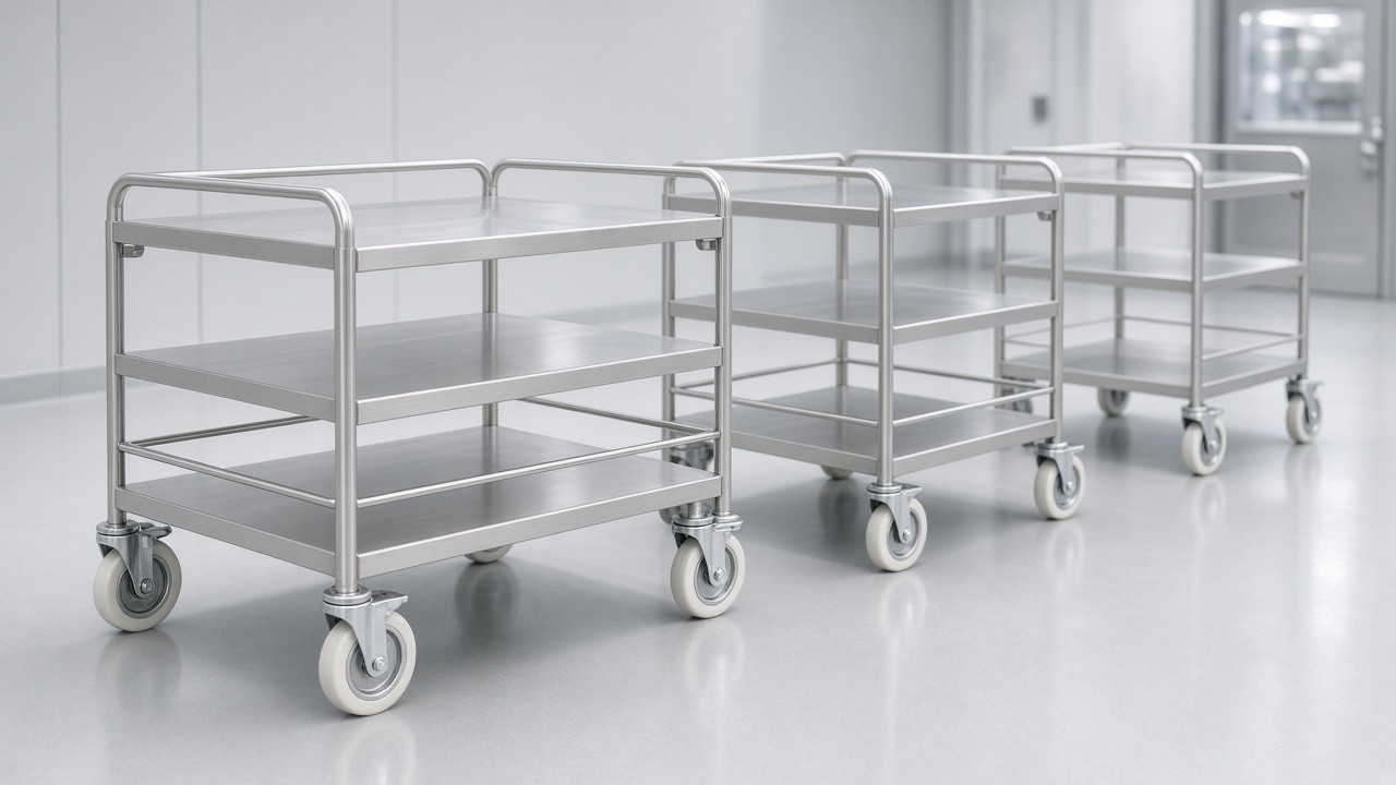 Stainless Steel Carts for Cleanroom & Industrial Use | CleanroomLink
